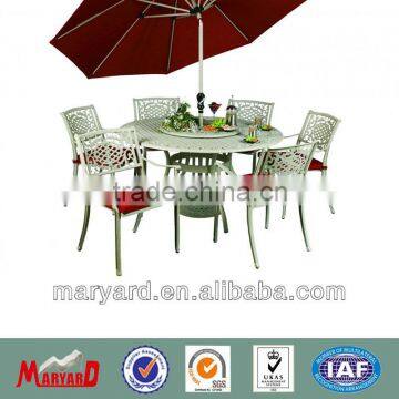 Garden furniture 7pcs cast aluminum dining table set