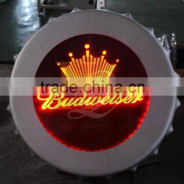 round shape Wall mounted acrylic LED sign for bar/outdoor LED sign