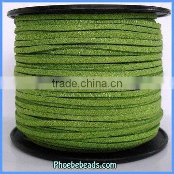 Wholesale New Arrival Shiny Green Korea Suede Leather Cord SC-1008