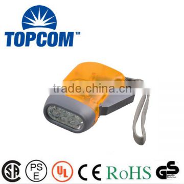 3 LED PVC Material Hand Press Dynamo LED Flashlight