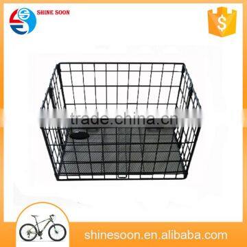 Folding Rear Mounted Bike Basket/Top steel Wire Basket/black bike baskets