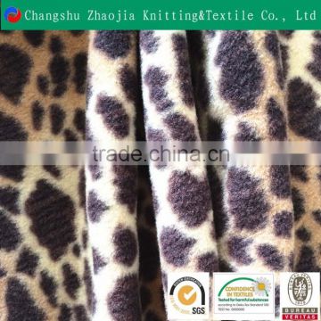 2016 two-side brushed one-side antipilling sexy leopard printed polar fleece fabric wholesale from china factory ZJ047