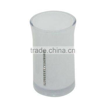 White reusable plastic bath tumbler with SGS certificated