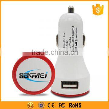 Senmei 12V dual usb car charger with custom logo for smart phone                        
                                                                                Supplier's Choice