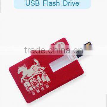 Wholesale 1GB -64GB credit card printed usb pen drive for promotional gift