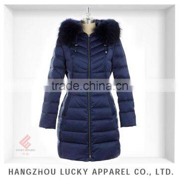 european style women fashion real fur winter down feather coat LK15031-A