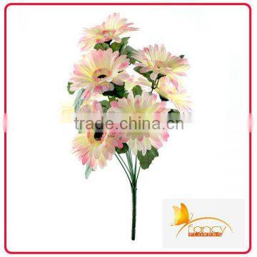 9 heads wholesale silk gerbera daisies