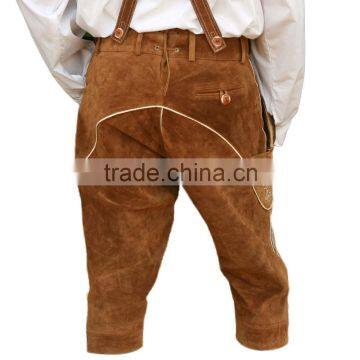Bavarian LEDERHOSEN Leather Pants Real Leather Oktoberfest Light Brown W32"-W40" photo-2