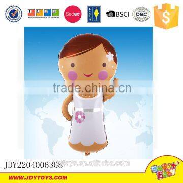 Super cute 2016 balloon toys wedding girl nylon foil balloon