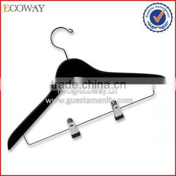 Manufacture Home Used Luxury Wooden Coat Hanger With Two Clips