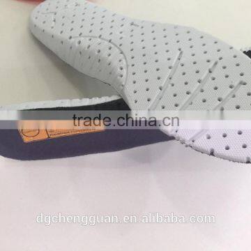 eva sole black sole with fabric cover and thermal transfer printing logo