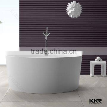 Round composite stone bathtub,freestanding bathtub stone