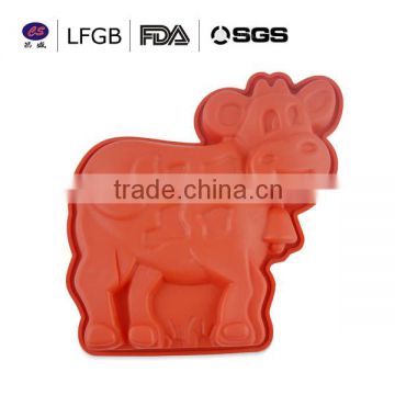 DIY hot sale wholesale top quality cow shape silicone cake molds