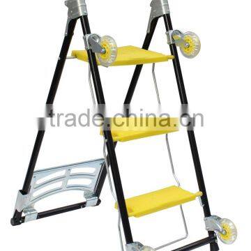 4 in 1 multi-purpose steel folding trolley & steel step ladder