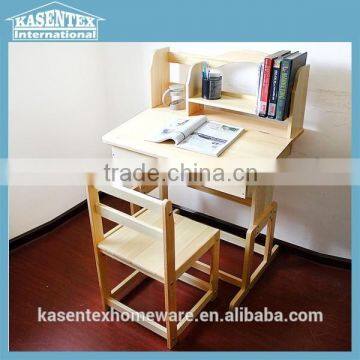 Wooden Children Study Desk Adjustable Desk Set photo-3