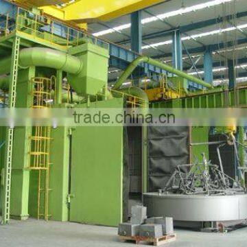 Trolley type shot blasting machine