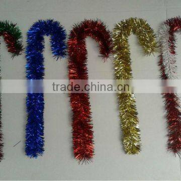 HOT SALE 24" Foil PVC Tinsel Christmas Candy Cane