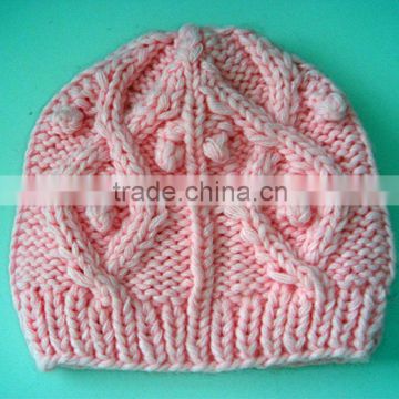 plain dyed lovely women knitted hat