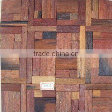HML3 European Style Wood Mosaic Artwork Wall Tile
