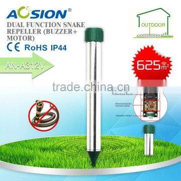 Top rated waterproof battery powered sonic electronic vibration garden snake repellent