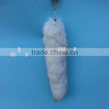 Genuine Fox Tail Fur Blue Fox Tail Keychain for Bag and Garments photo-6