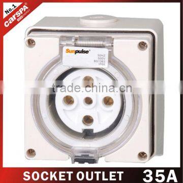 35A with5 hole european electrical outlet socket