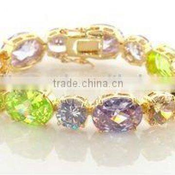 Color zircon bangles bracelets