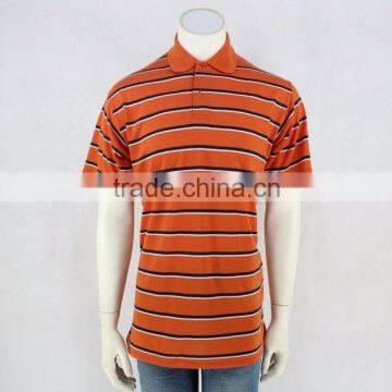 Custom new stripe shirts 100% polyester high quality man polo t shirt