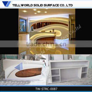 2014 TW Hot Sale modern Corian beauty salon reception desks