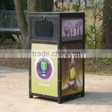 Advertising street furniture outdoor advertising trash receptacle