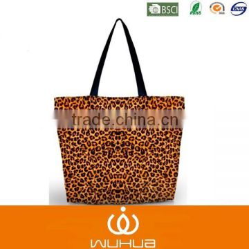 2015 customerd full leopard canvas shopping bag