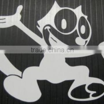 Felix the Cat White 4" x 4" Decal