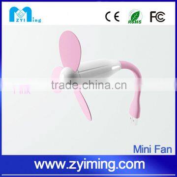 Zyiming hot selling summer mini fan YM-F28 usb led fan with strong wind