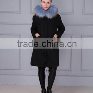 Hot Sale Wholesale Cotton Winter Coat Real Fox Fur Lining Parka for Women and Men photo-5