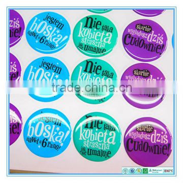 round epoxy stickers decal