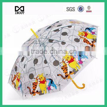 transparent plastic children auto open kids pvc umbrella