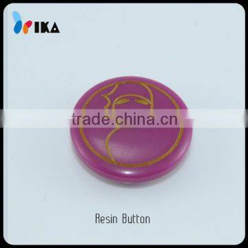 Newest design round custom laser engraved resin buttons /button clothes