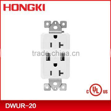 Dual USB Charger 4.0A 5VDC With 20A Duplex Tamper Resistant Receptacle photo-4