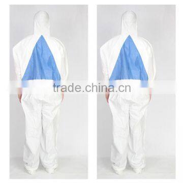 Medical Disposable Microporous Coverall with SMS breathable back panel