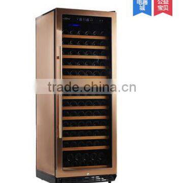 Shentop stainless steel wine cooler compressor STI-A380D wall mounted wine cooler touch panel 108 bottles wine chiller cabinet