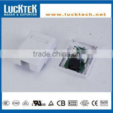 Cat.5e RJ45 1Port Surface Mount Box with P.C.B Jack