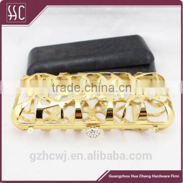 20.4*8.9cm Guangzhou Supply Shell Evening Clutch, Box Purse Clutch,hardware Clutch Bags photo-2