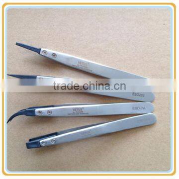 Sliver Stainless Steel ESD Tweezer With Removable Tweezer Head photo-3