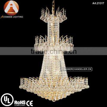 Large Empire Luxury Style Lamp Dressed With K9 Crystal