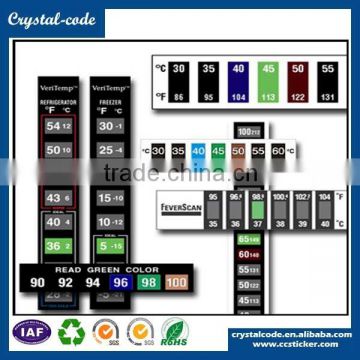 Accept order single use temperature change label,irreversible thermal indicator sticker