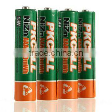 AAA 900mWh Ni-Zn Rechargeable Battery in blister