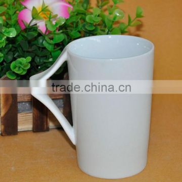 high quality personality white ceramic mug with handle