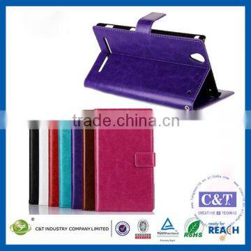 C&T Hot selling Latest Noble stylish new leather case for sony t2 ultra