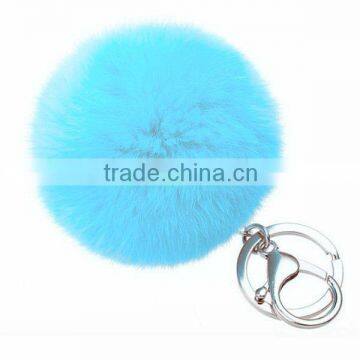 10cm rabbit fur ball keychain