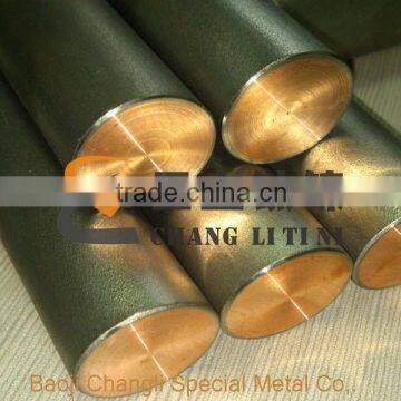 titanium clad copper round square bar